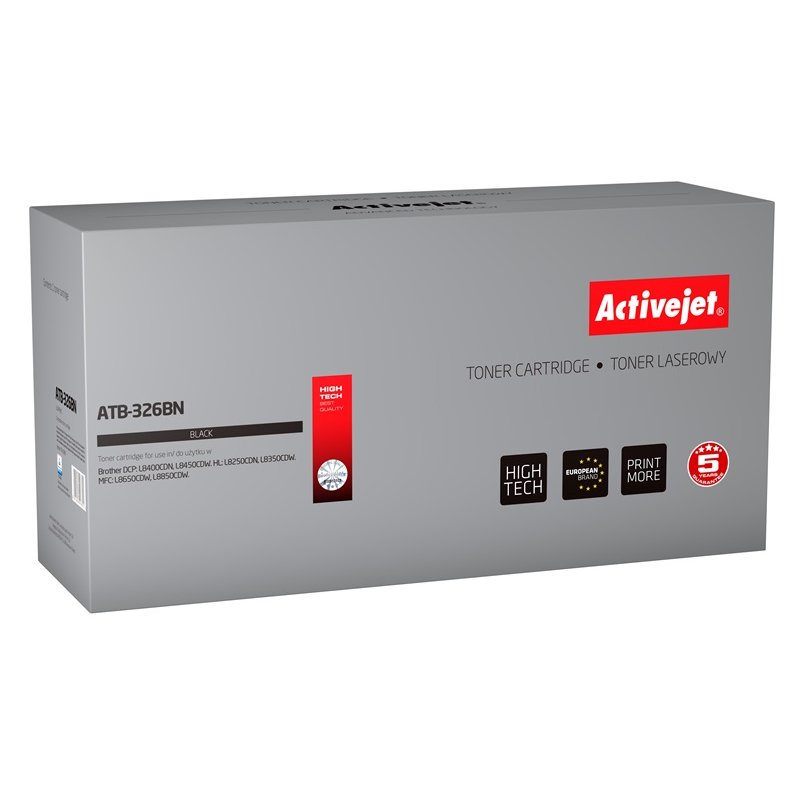 Activejet Cartouche de toner ATB-326BN (remplacement Brother TN-326BK Supreme 4000 pages noir)