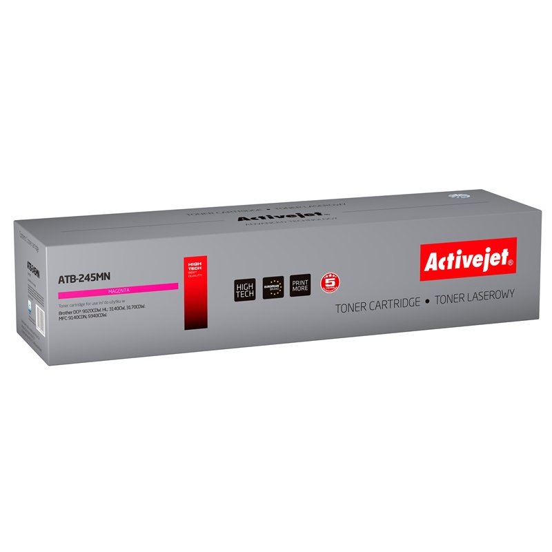 Activejet Cartouche de toner ATB-245MN (remplacement Brother TN-245M Supreme 2200 pages rouge)
