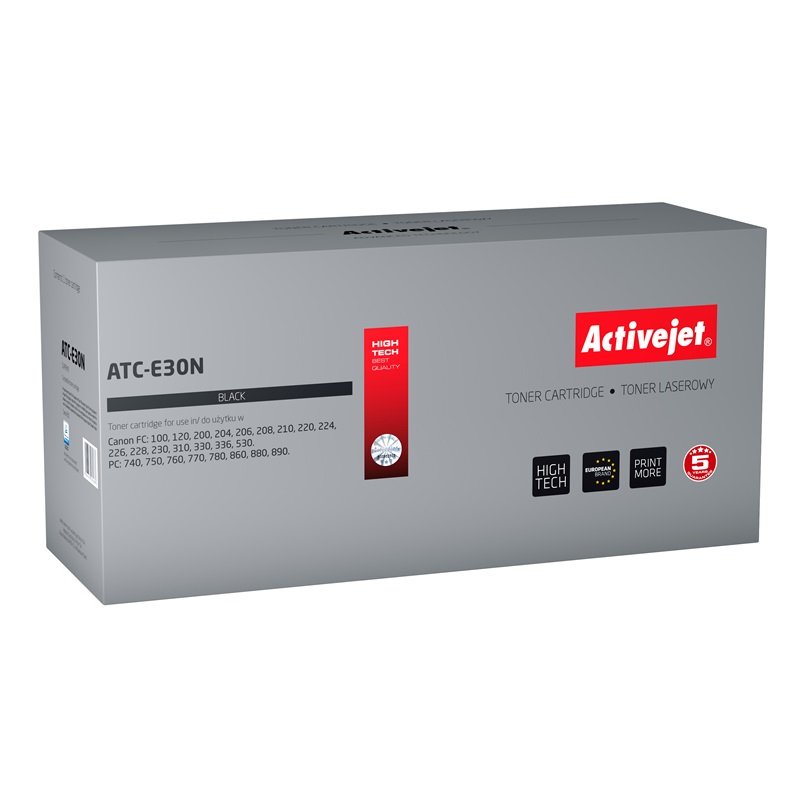 Activejet Cartouche de toner ATC-E30N (remplacement Canon E-30 Supreme 4000 pages noir)