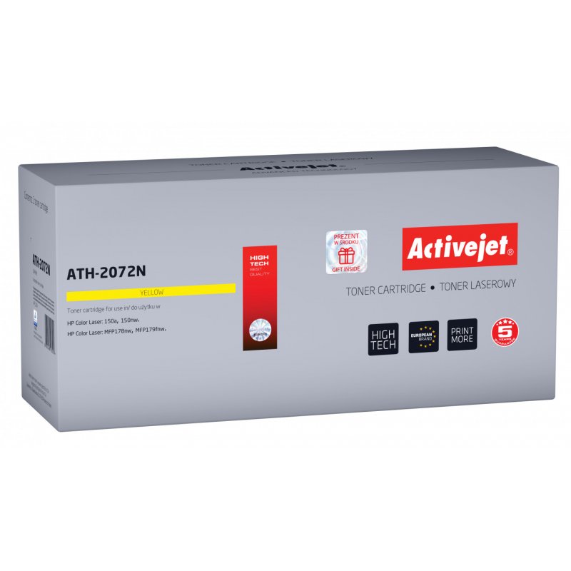 Activejet ATH-2072N cartouche de toner (remplacement de HP 117A 2072A le plus haut 700 pages jaune)