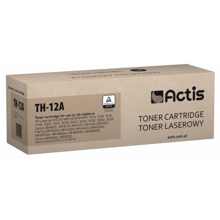 Actis Cartouche de toner TH-12A (remplacement HP 12A Q2612A, Canon FX-10, Canon CRG-703 Standard 2000 pages noir)