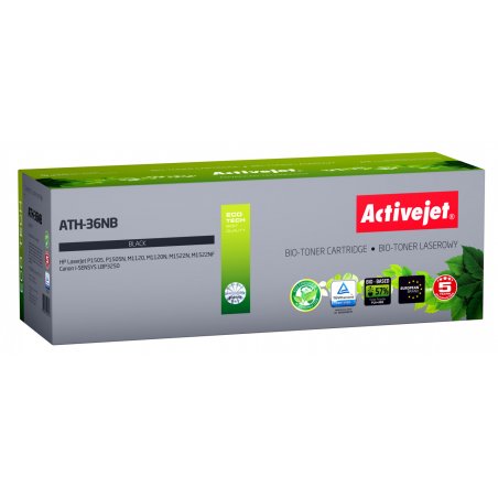 Activejet BIO Toner ATH-36NB pour imprimantes HP, Canon, Remplacement HP 36A CB436A, Canon CRG-713 Suprême 2000