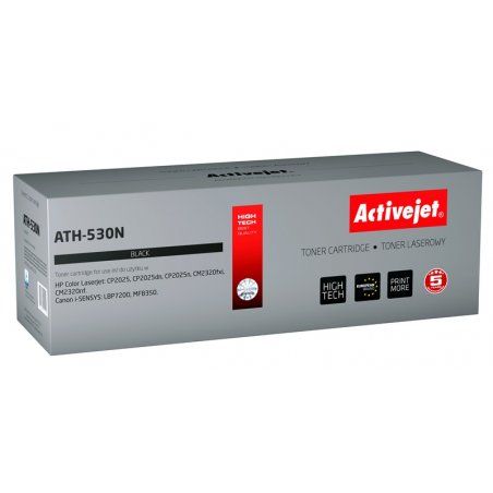 Activejet Cartouche toner ATH-530N (remplacement de HP 304A CC530A, Canon CRG-718B Supreme 3800 pages noir)