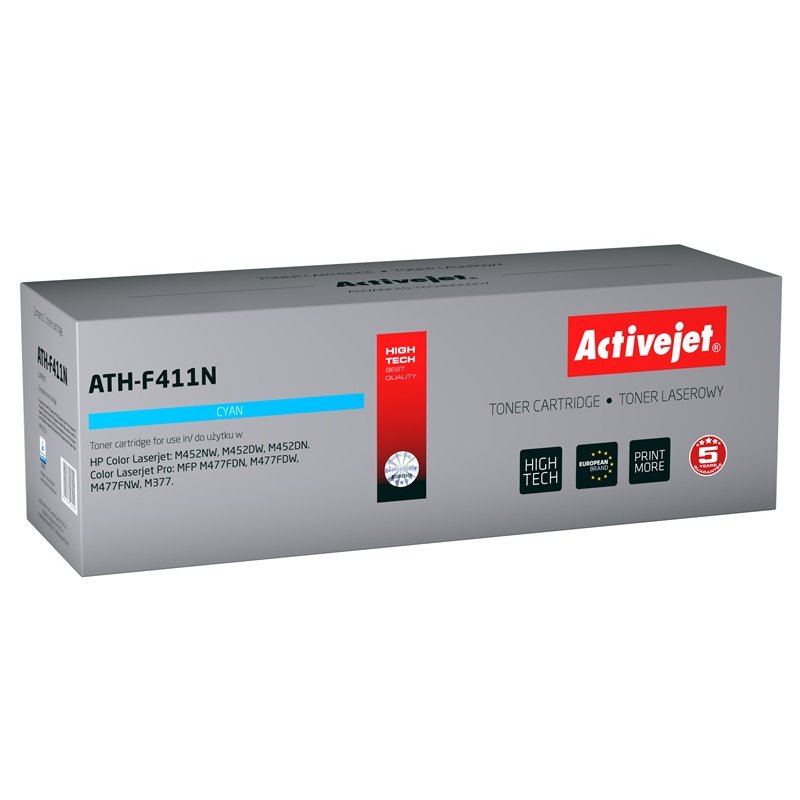 Activejet ATH-F411N (remplacement HP 410A CF411A Supreme 2 300 pages bleu)