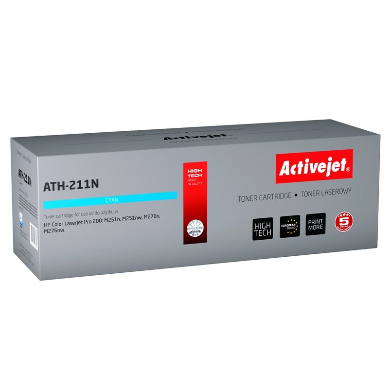 Activejet Cartouche toner ATH-211N (remplacement de HP 131A CF211A, Canon CRG-731C Suprême 1800 pages bleu)