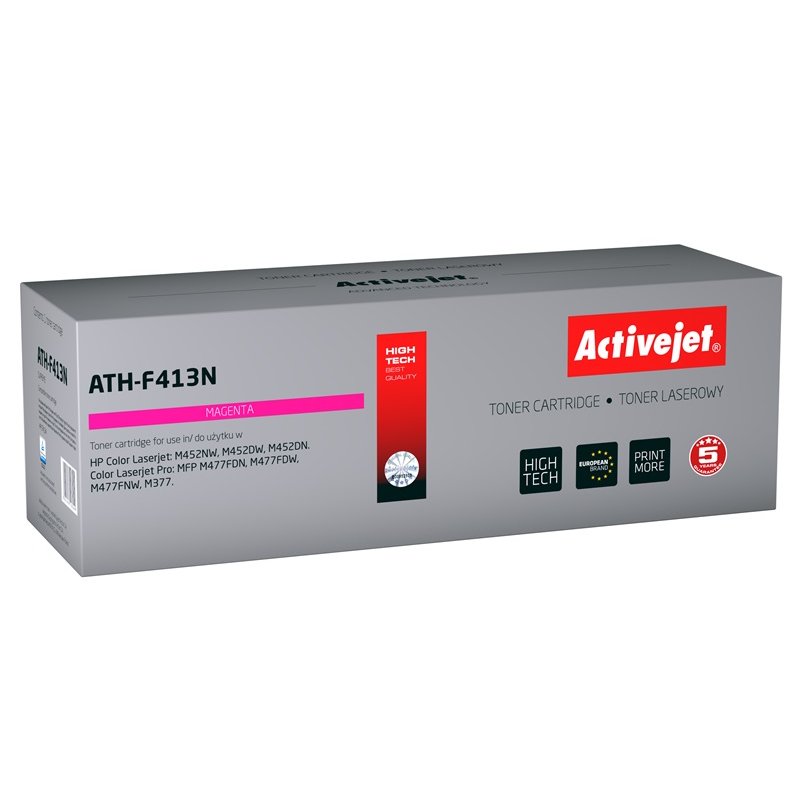 Activejet ATH-F413N (remplacement HP 410A CF413A Suprême 2 300 pages rouge)