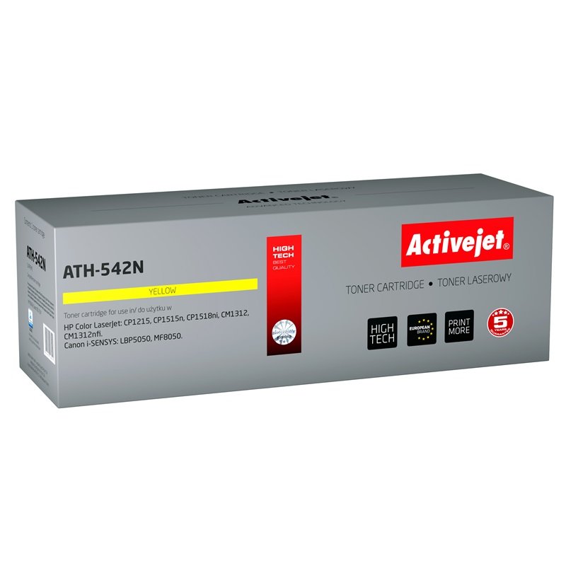 Activejet ATH-542N Toner (replacement for HP 125A CB542A Canon CRG-716Y Supreme 1600 pages yellow)