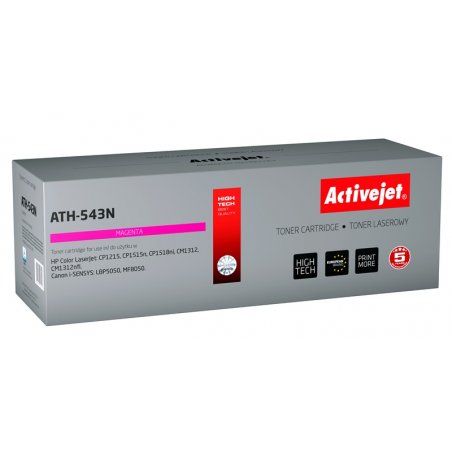 Activejet ATH-543N Toner (replacement for HP 125A CB543A Canon CRG-716M Supreme 1600 pages magenta)