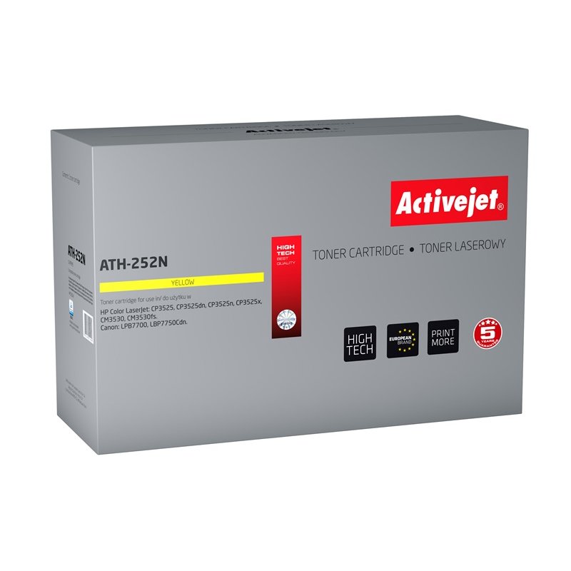 Activejet ATH-252N Toner (replacement for HP 504A CE252A Canon CRG-723Y Supreme 7000 pages yellow)