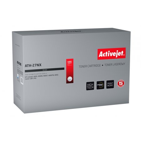 Activejet ATH-27NX Toner Cartridge (replacement for HP 27X C4127X Canon EP-52 Supreme 11300 pages black)