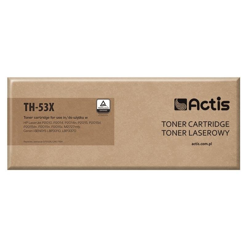 Actis TH-53X toner for HP printer HP 53X Q7553X Canon CRG-715H replacement Standard 7000 pages black