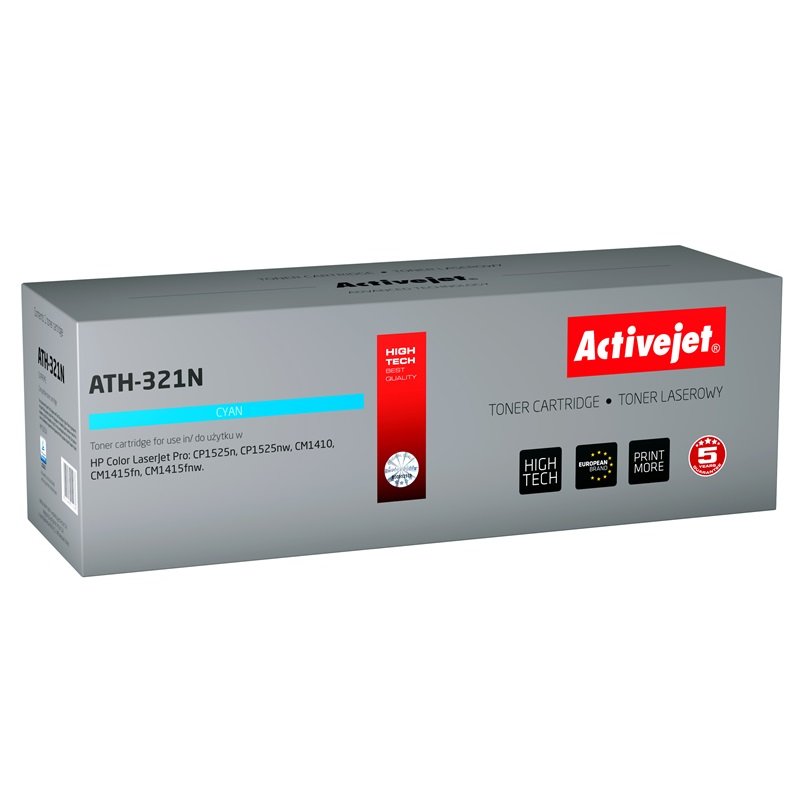 Activejet ATH-321N Toner (replacement for HP 128A CE321A Supreme 1300 pages cyan)