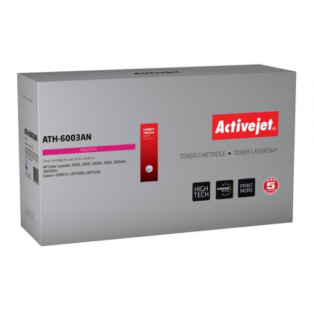 Activejet ATH-6003AN Toner (replacement for HP 124A Q6003A Canon CRG-707M Premium 2000 pages Magenta)