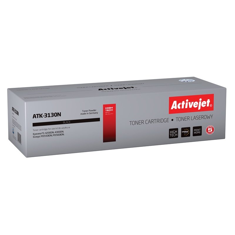 Activejet Cartouche toner ATK-3130N (Kyocera remplacement TK-3130 Supreme 25000 pages noir)