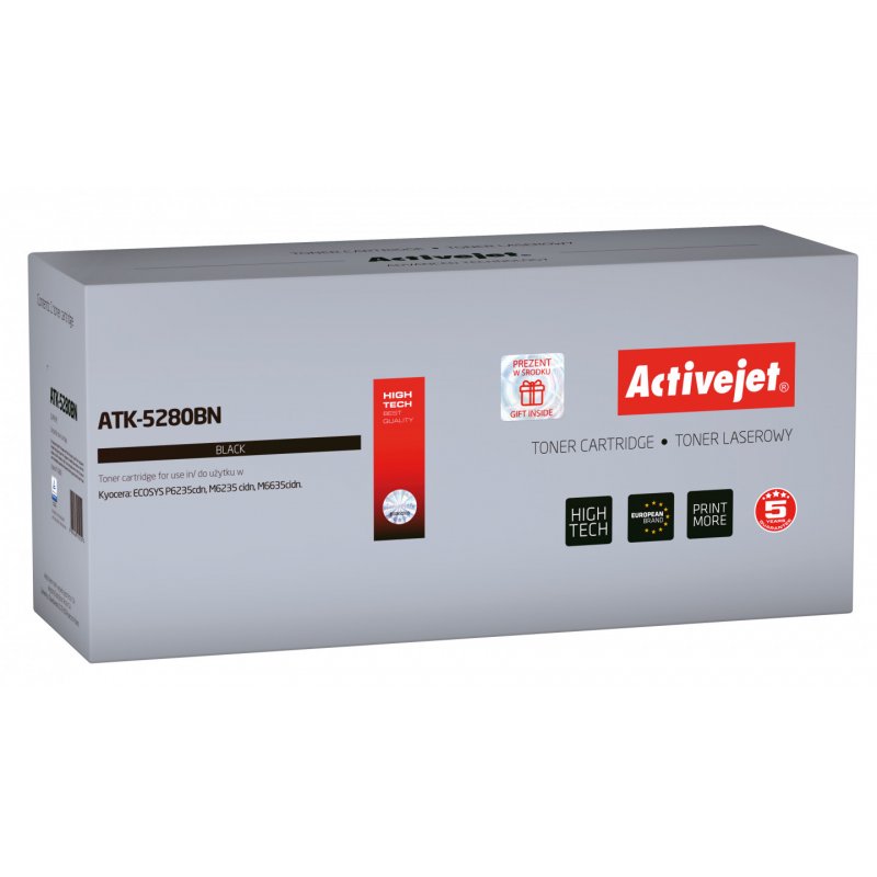Activejet Cartouche toner ATK-5280BN (Kyocera remplacement TK-5280K Supreme 13000 pages noir)