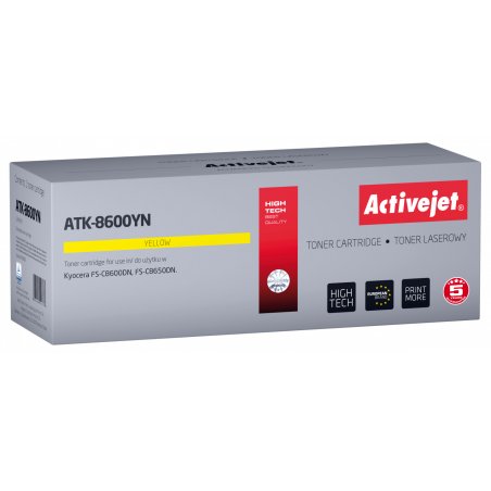 Activejet Cartouche de toner ATK-8600YN pour imprimantes Kyocera Remplacement Kyocera TK-8600Y Suprême 20000 pages