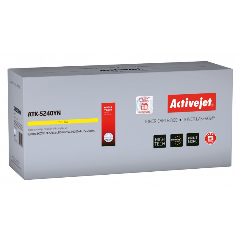 Activejet Cartouche toner ATK-5240YN (remplacement Kyocera TK-5240Y Supreme 3000 pages jaune)