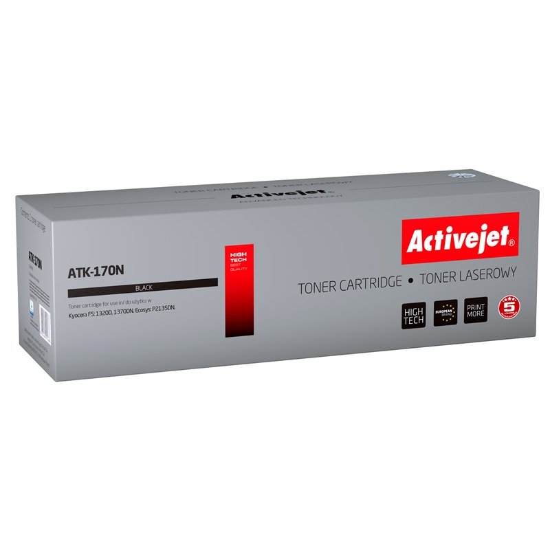 Activejet Cartouche de toner ATK-170N (Kyocera remplacement TK-170 Supreme 7200 pages noir)