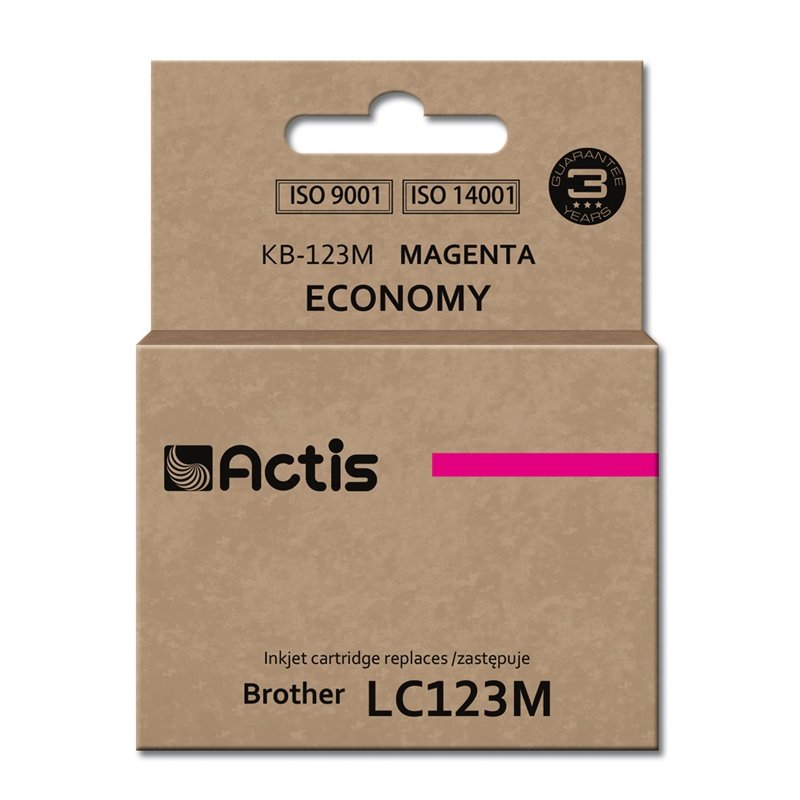 Actis KB-123M ink for Brother printer Brother LC123M/LC121M replacement Standard 10 ml magenta