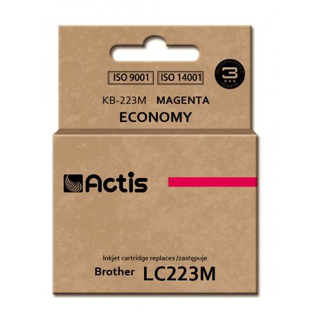 Actis KB-223M encre (remplacement Brother LC223M Standard 10 ml rouge)