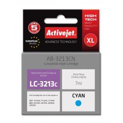 Activejet AB-3213CN printer ink for Brother, Brother LC3213C replacement Supreme 7 ml cyan