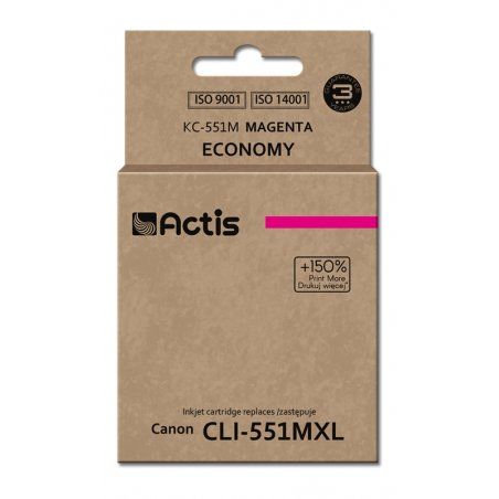 Actis Encre KC-551M (remplacement de la CLI-551M de Canon Standard 12 ml rouge)