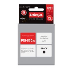 Activejet Encre ACC-570BNX (remplacement de Canon PGI-570Bk XL Supreme 22 ml noir)