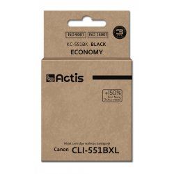 Actis Encre KC-551Bk (remplacement de l'encre Canon CLI-551BK Standard 12 ml noir)