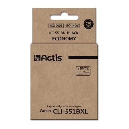 Actis KC-551Bk ink (replacement for Canon CLI-551Bk Standard 12 ml black (with chip)