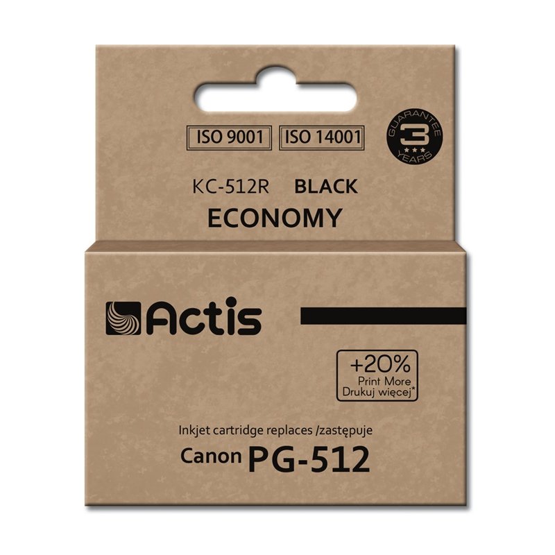 Actis Encre KC-512R (remplacement Canon PG-512 Standard 15 ml noir)