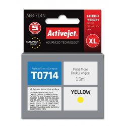 Activejet AEB-714N Ink cartridge (replacement for Epson T0714 T0894 T1004 Supreme 15 ml yellow)
