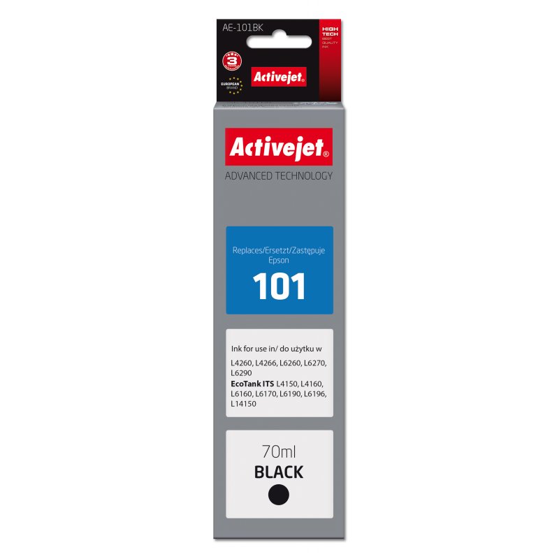 Activejet AE-101BK Ink (replacement for Epson 101 Supreme 70 ml black)