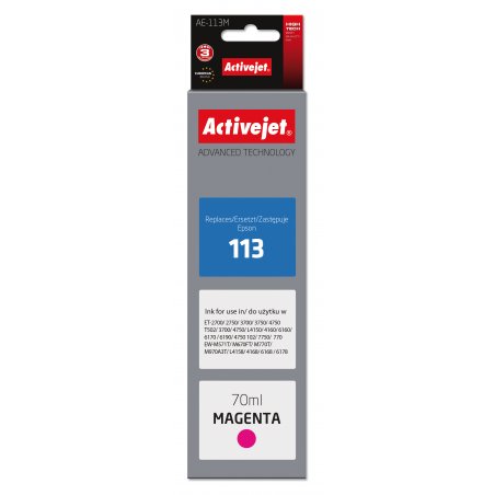 Activejet Encre AE-113M (remplacement Epson 113 C13T06B340 Suprême 70ml rouge)