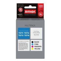 Activejet Encre AEB-715N (remplacement Epson T0715 Suprême 4 x 15 ml noir, rouge, bleu, jaune)