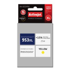 Activejet Encre AH-953YRX (remplacement de HP 953XL F6U18AE Premium 25 ml jaune)