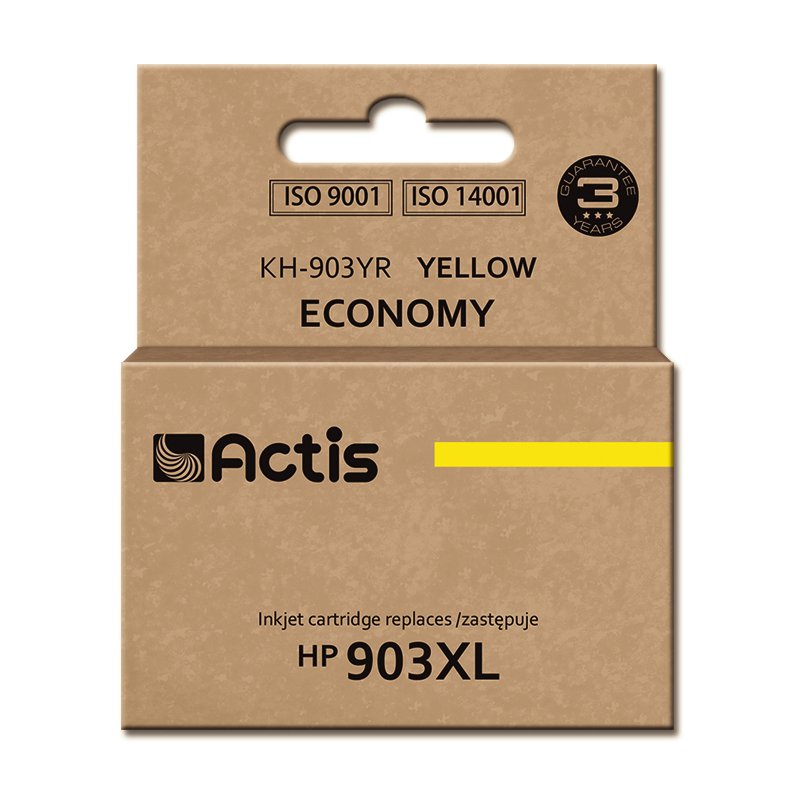 Actis Encre KH-903YR (remplacement de HP 903XL T6M11AE Standard 12ml jaune) - Nouvelle puce