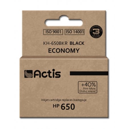 Actis KH-650BKR ink for HP printer HP 650 CZ101AE replacement Standard 15 ml black