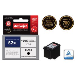 Activejet Encre AH-62BRX (remplacement HP 62XL C2P05AE Premium 20 ml noir)