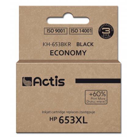 Actis KH-653BKR Ink for HP printer replacement HP 653XL 3YM75AE Premium 20ml 575 pages black