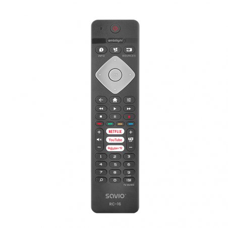 Savio universal remote control/replacement for Philips TV SMART TV RC-16