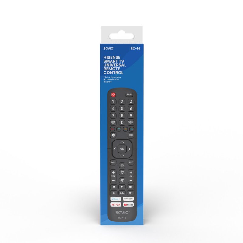 SAVIO RC-14 Universal remote control/replacement for HISENSE SMART TV