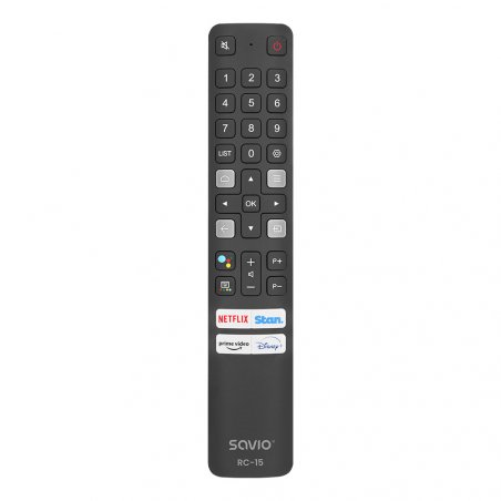 SAVIO RC-15 universal remote control/replacement for TCL SMART TV