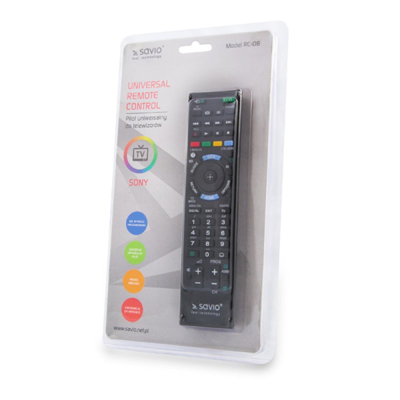 Savio RC-08 télécommande TV Appuyez sur les boutons