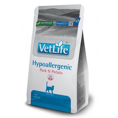 FARMINA VET LIFE NAT CAT HYPO PORK POTATO ADULT 1 5kg
