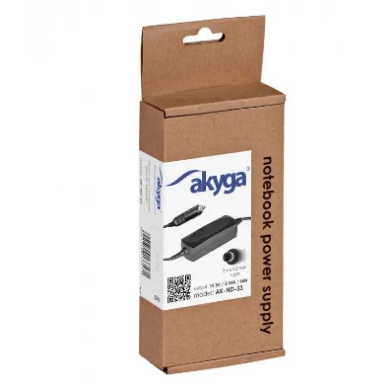 Akyga AK-ND-33 adaptateur de puissance & onduleur Auto 65 W Noir