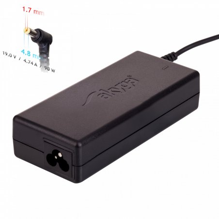 Akyga notebook power adapter AK-ND-08 19V/4.74A 90W 4.8x1.7 mm HP adaptateur de puissance & onduleur Intérieure Noir