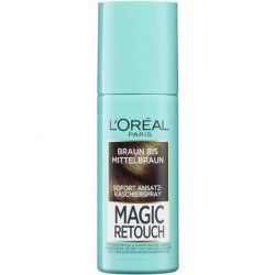 L'Oréal Paris Root Concealing Spray without Ammonia Washable Hair Colour Magic Retouch Attachment Spray Brown to