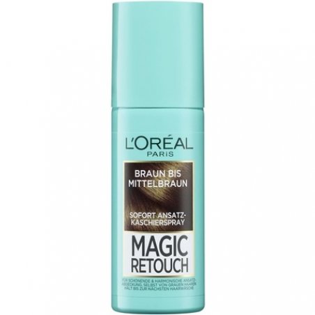 L'Oréal Paris Root Concealing Spray without Ammonia Washable Hair Colour Magic Retouch Attachment Spray Brown to