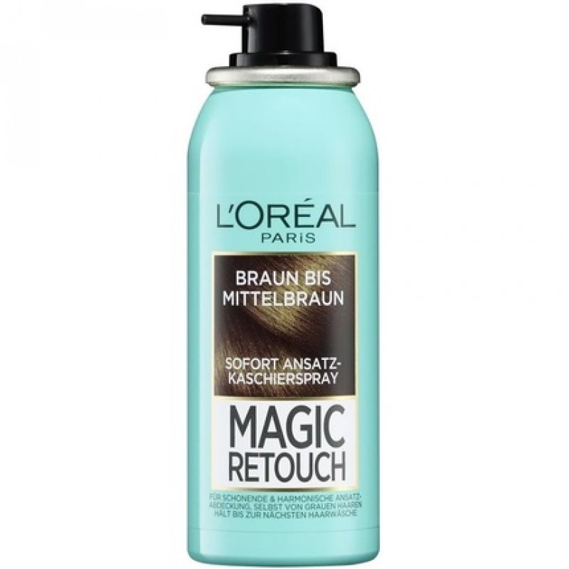 L'Oréal Paris Root Concealing Spray without Ammonia Washable Hair Colour Magic Retouch Attachment Spray Brown to