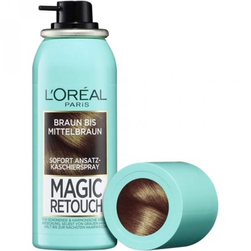 L'Oréal Paris Root Concealing Spray without Ammonia Washable Hair Colour Magic Retouch Attachment Spray Brown to